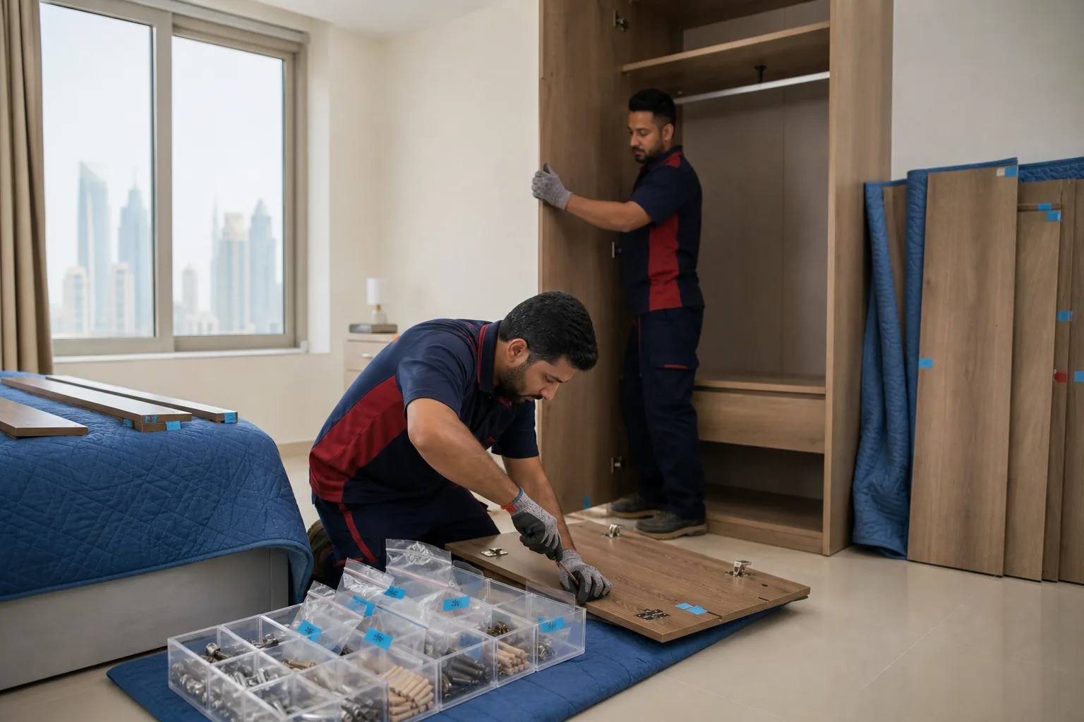 فك وتركيب الأثاث بالكويت ضمن نقلة منظمة وملحقات مرقمة